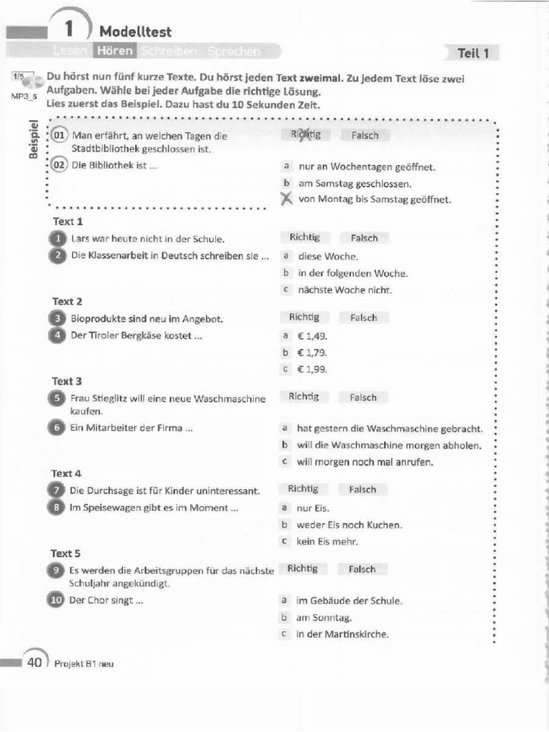 Hören B1 | PDF