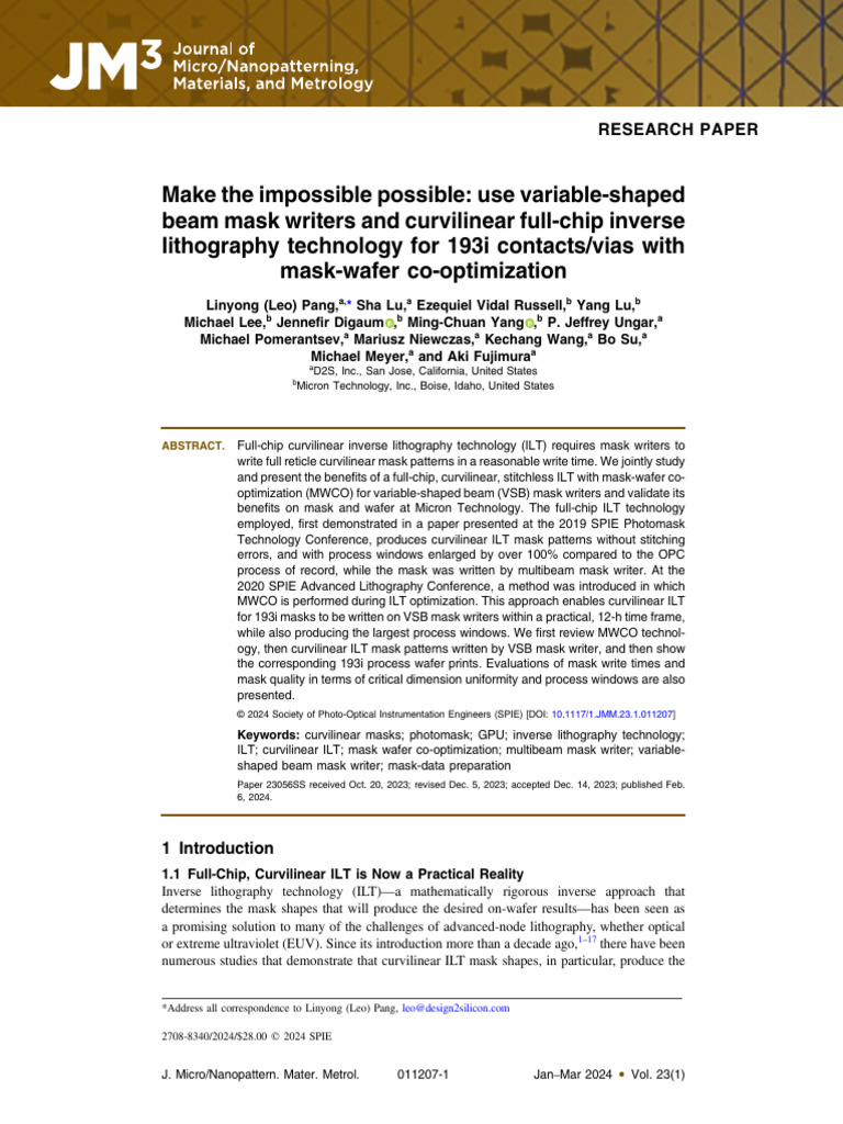 Make the impossible possible | PDF | Photolithography | Semiconductor ...