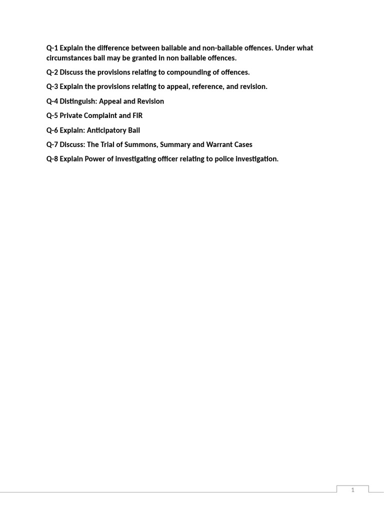 Bailable vs Non-Bailable Offences Explained | PDF | Bail | Appeal