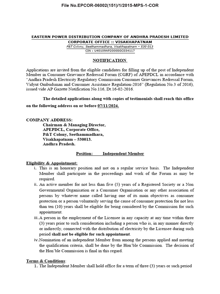 CGRFDetails Notification | PDF