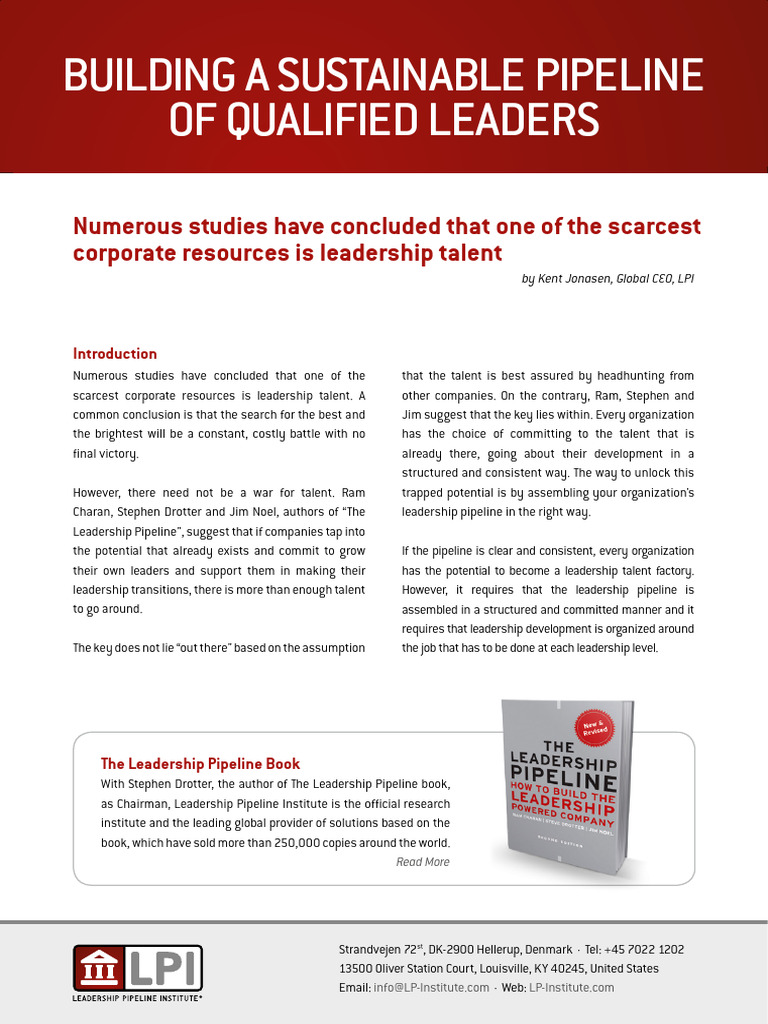 Building A Sustainable Pipeline of Qualified Leaders | PDF | Leadership ...