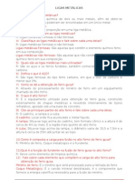 Questionário-tratamento termico dos acos e carbonetos metalicos