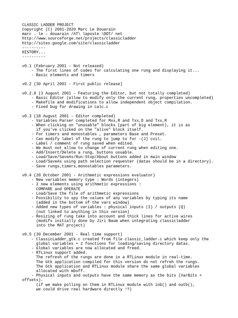 HISTORY | PDF | Parameter (Computer Programming) | Transmission Control ...