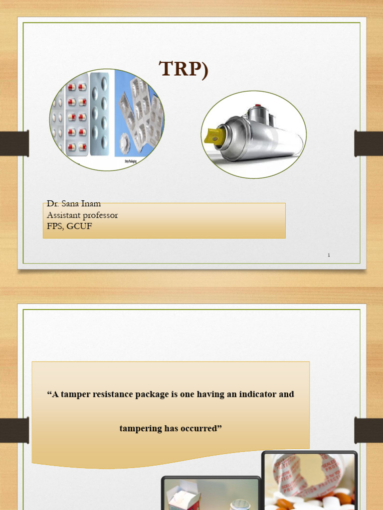 Tamper-Resistant Packaging Guide | PDF | Secondary Sector Of The Economy |  Building Materials