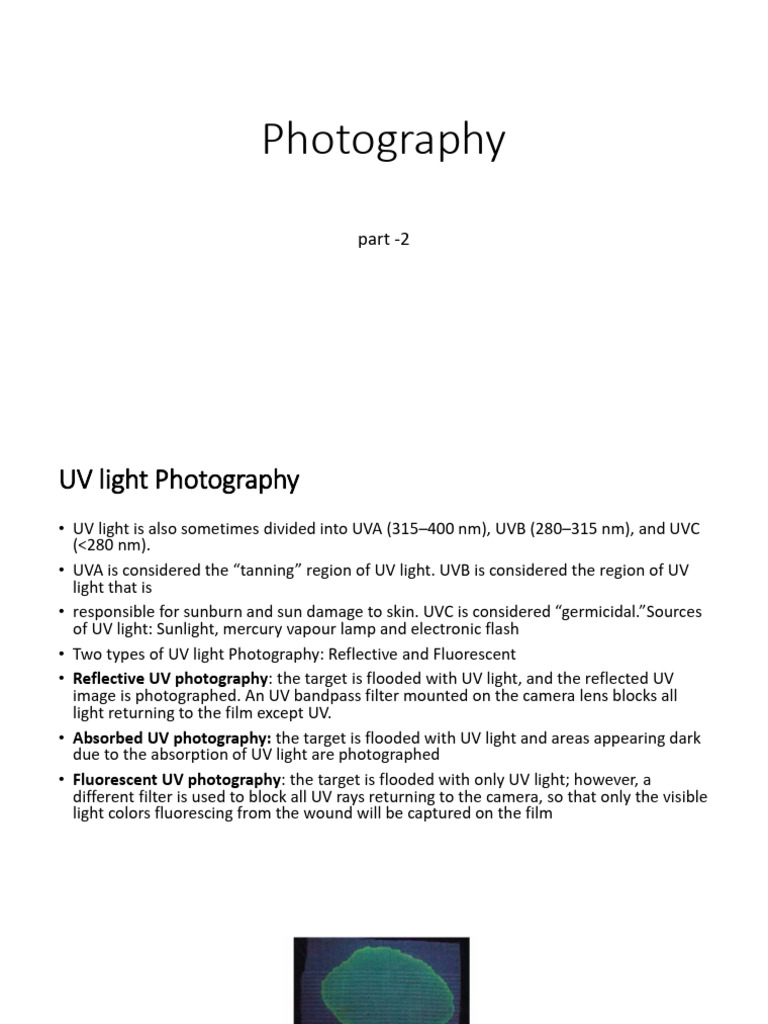 Photography part -2 | PDF | Ultraviolet | Scientific Phenomena