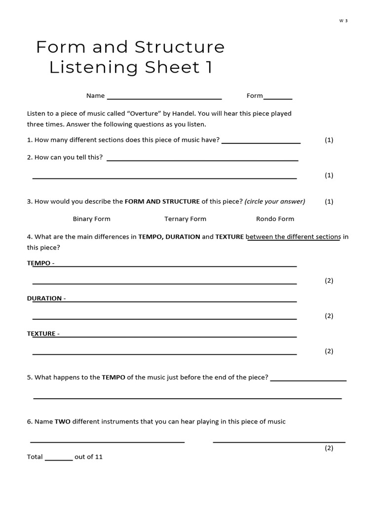 Handel's Overture Listening Guide | PDF | Musical Compositions ...