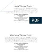 Montresor Wanted Poster