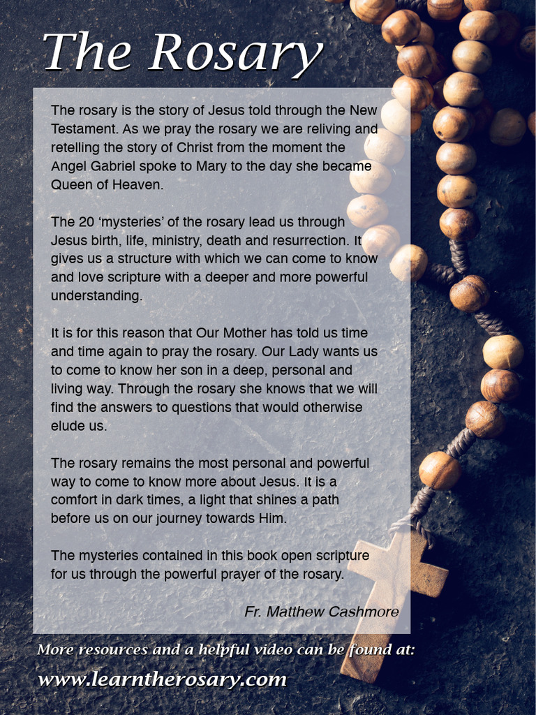 The Rosary Guide With Mysteries 1 | PDF | Rosary | Jesus