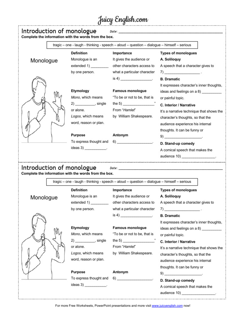 Understanding Monologues: Types & Purpose | PDF | Monologue