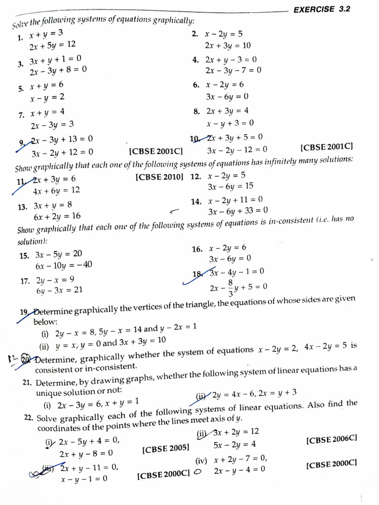 Graphical Solutions of Linear Equations | PDF | Cartesian Coordinate ...