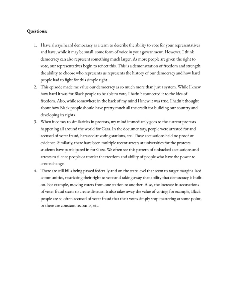 The Importance of Voting Rights in Democracy | PDF