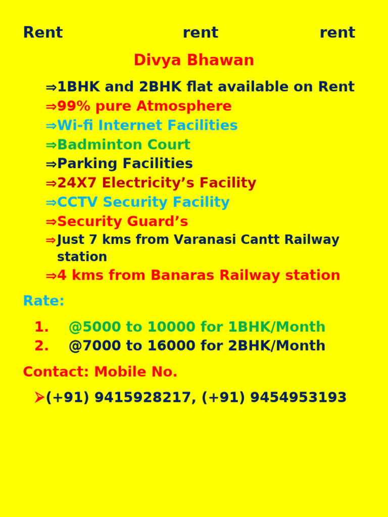 Rahul Rent | PDF