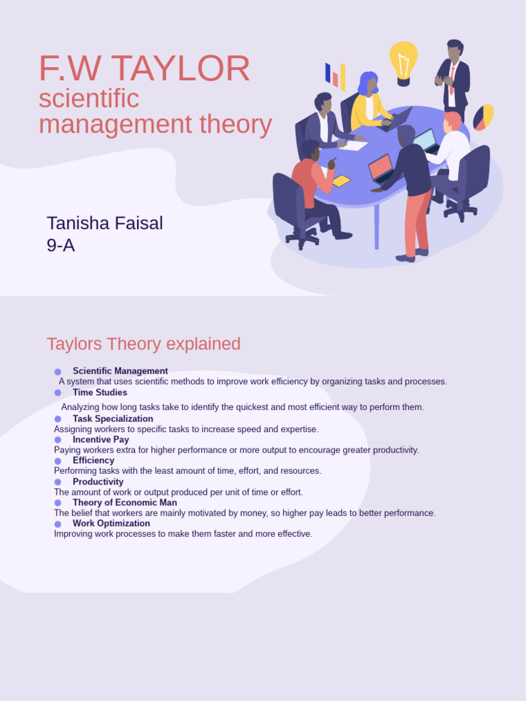 F.W. Taylor's Scientific Management Theory | PDF