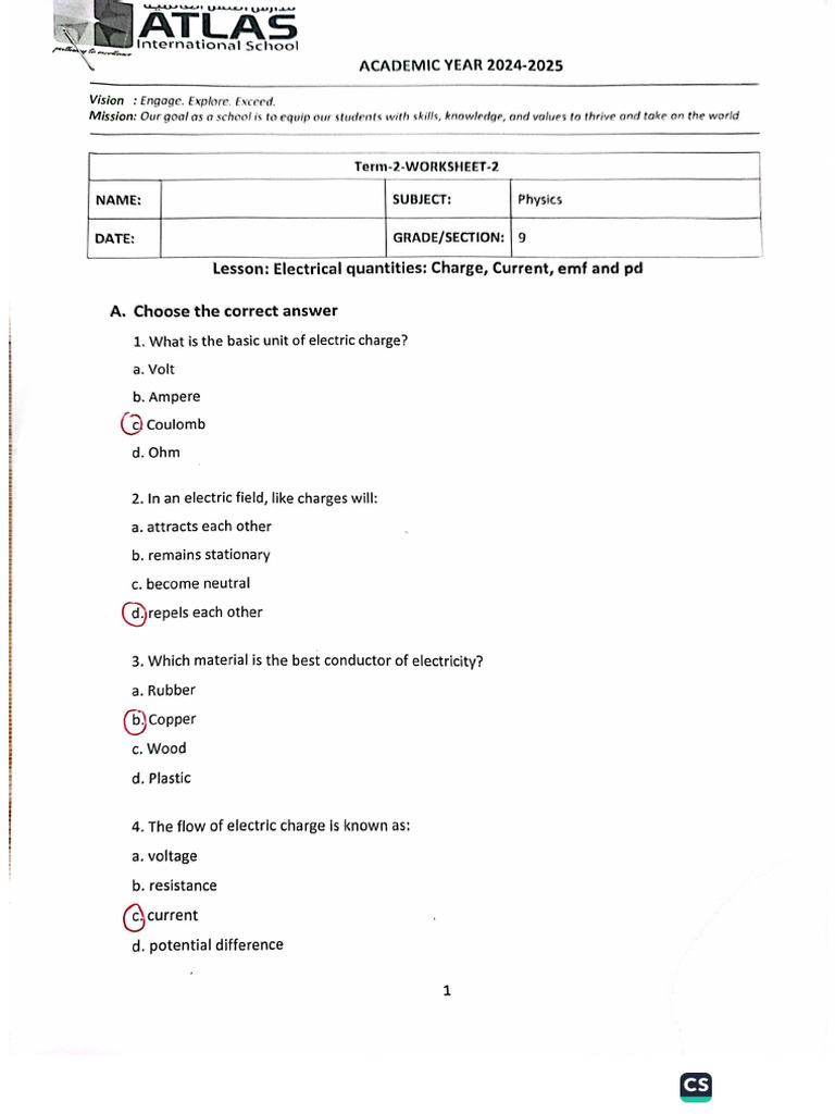 WS 2 Answerkey PDF | PDF