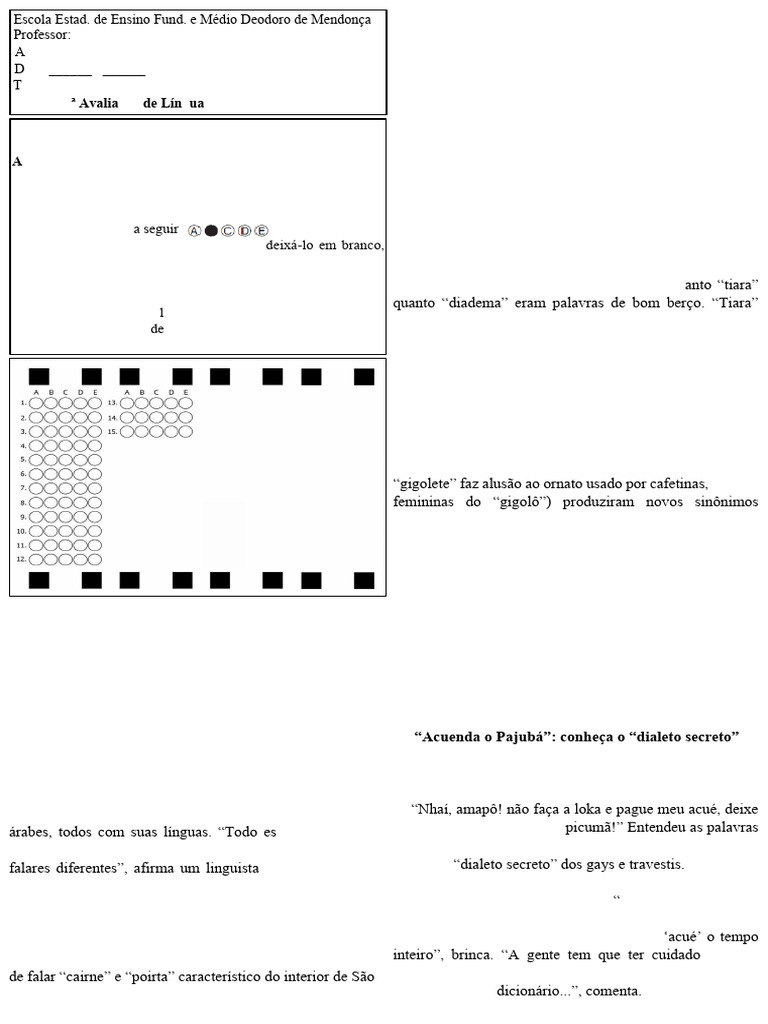 Diversidade Linguística no Brasil | PDF | Português (idioma) | Linguística