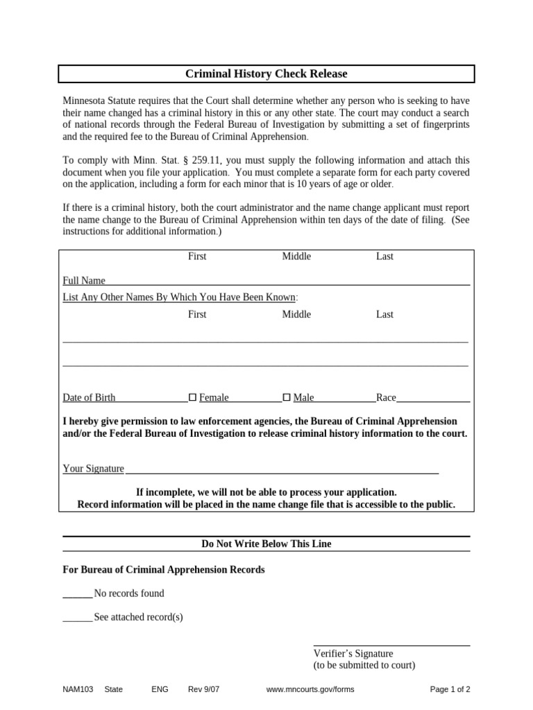 Name Change Criminal Check Guide PDF