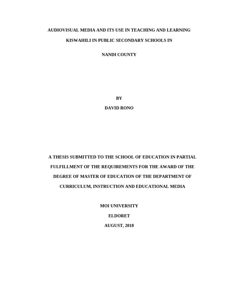 Use of Audio Visual Media | PDF | Second Language Acquisition | Second ...