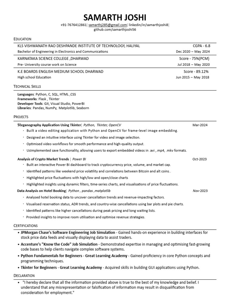 Samarth Joshi(PDF) | PDF | Computing | Computer Programming