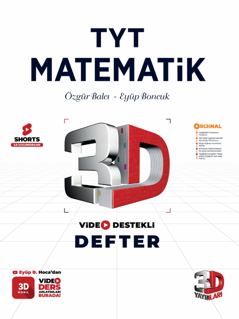 3D TYT Matematik Video Destekli Defter - 2024 | PDF