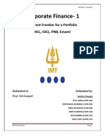 Project Report CF Efficient Frontier