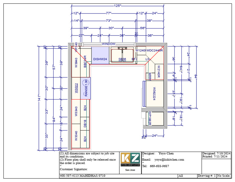 Kitchen Design Floor Plan Details | PDF
