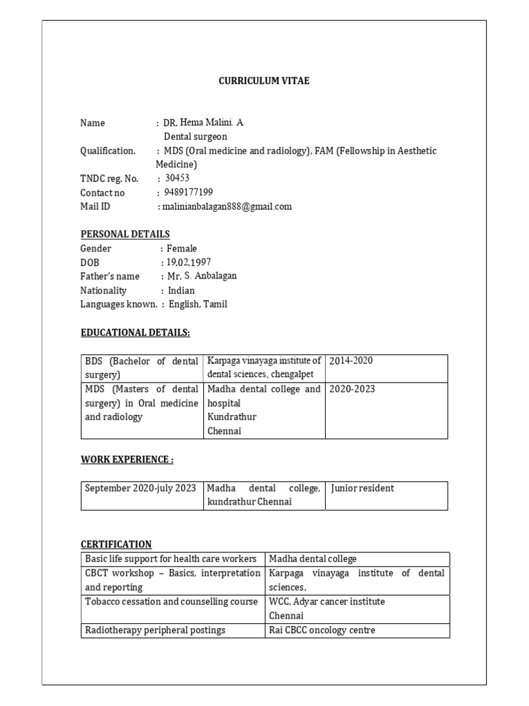 Emailing RESUME PDF Doctor Of Medicine Health Care