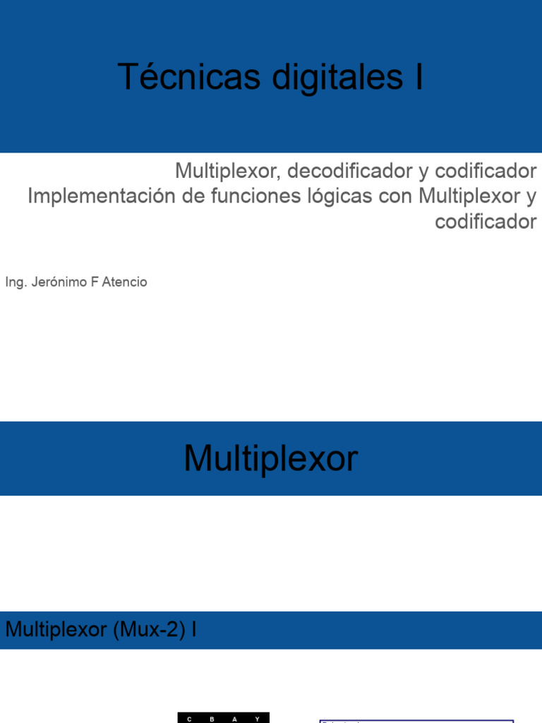 02.multiplexor Codificador Decodificador | PDF | Circuitos electricos ...