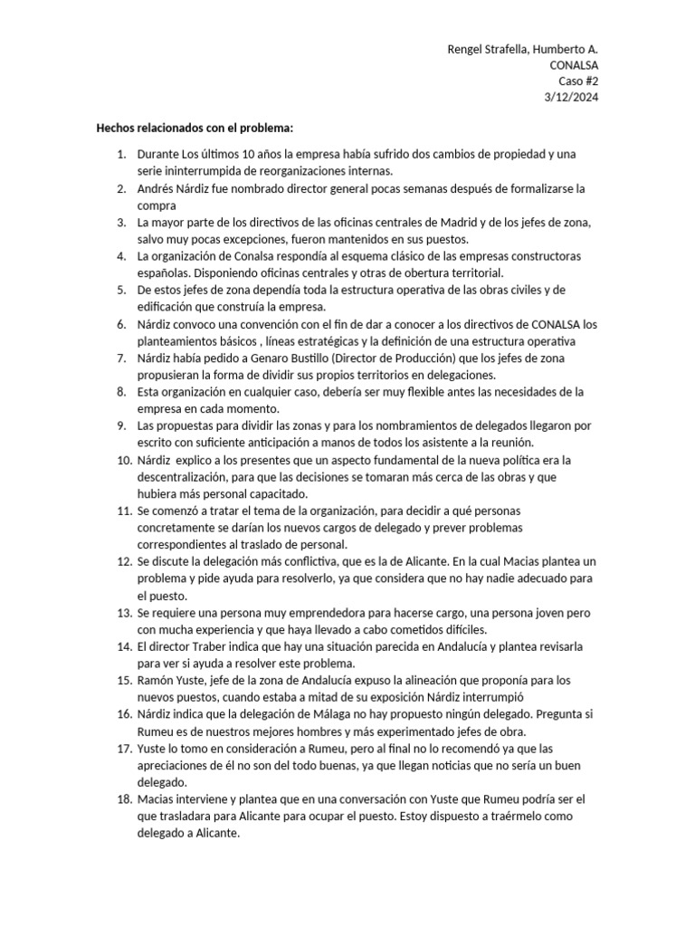 Rengel H. Caso 2. Conalsa | PDF