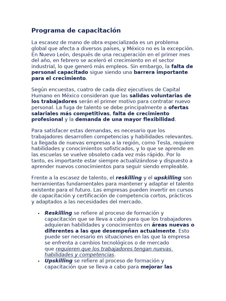 Programa de Capacitación COMMSA 05-04-2023 | PDF | Business | Mercado ...