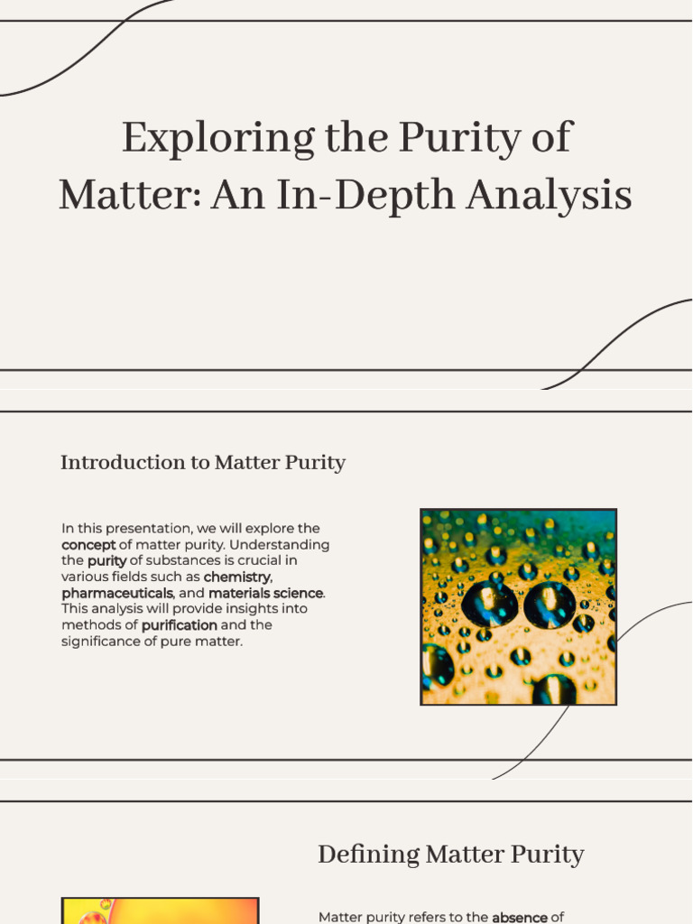 Understanding Matter Purity Techniques | PDF