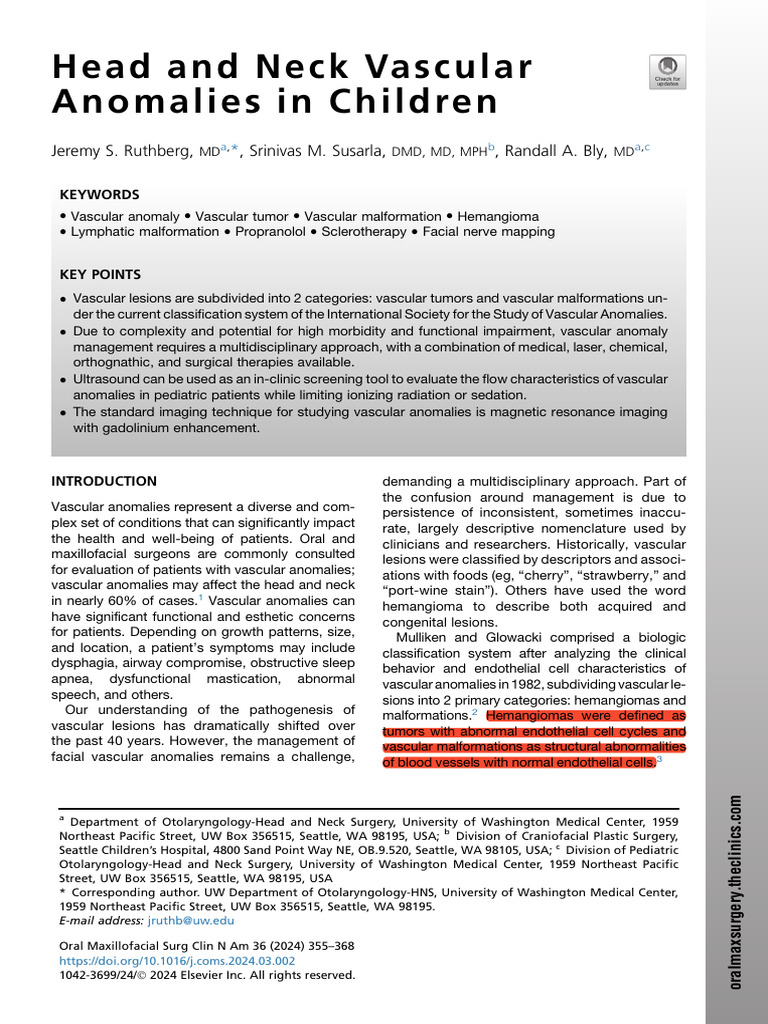 Management of Head and Neck Malformations | PDF | Anatomy | Causes Of Death