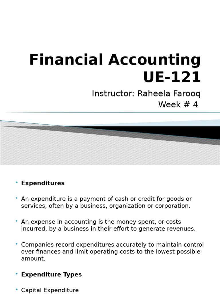 Financial Accounting Week # 4 | PDF | Debits And Credits | Expense