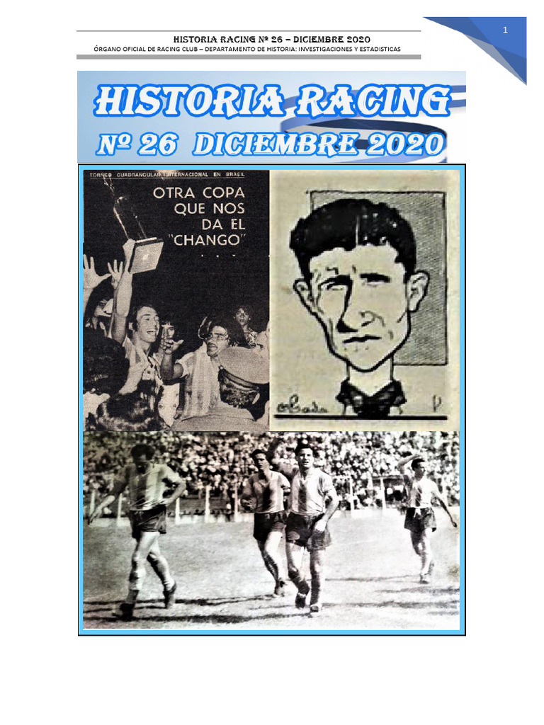 Historia Racing: Edición Diciembre 2020 | PDF | Deportes | Asociación ...