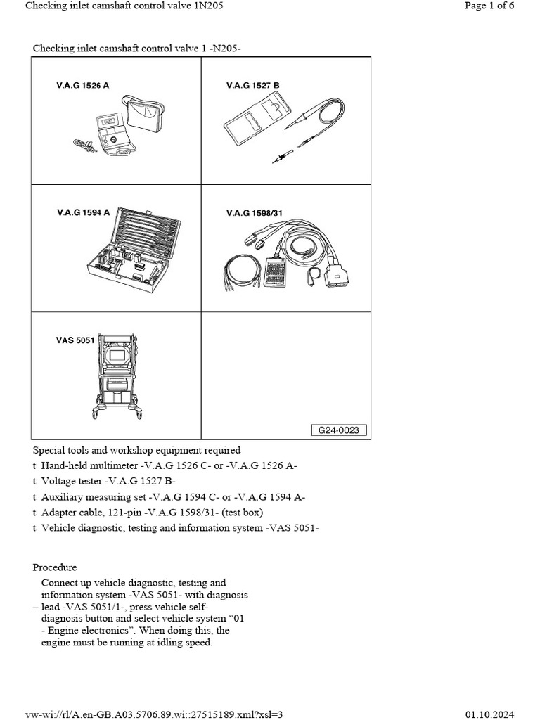 Inlet Camshaft Control Valve Diagnosis | PDF | Electrical Connector ...