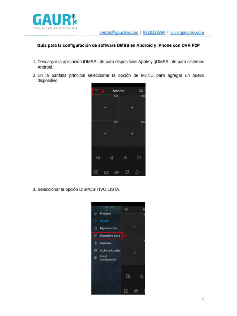 Configuración DMSS en Android e iPhone | PDF | Android (sistema ...