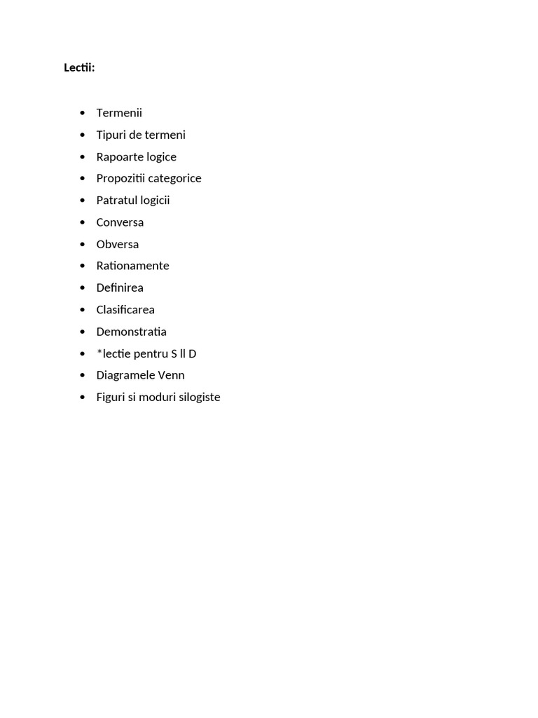 Lectii Logica | PDF