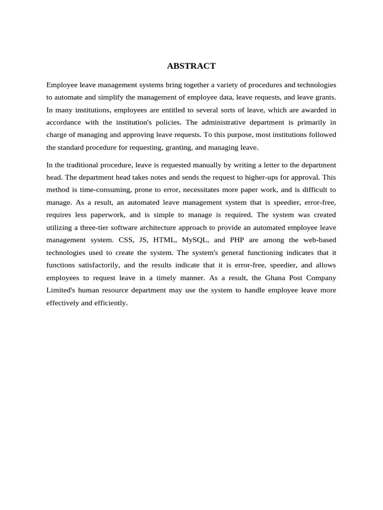 A Web Based Leave System For Effective F | PDF | Html | World Wide Web