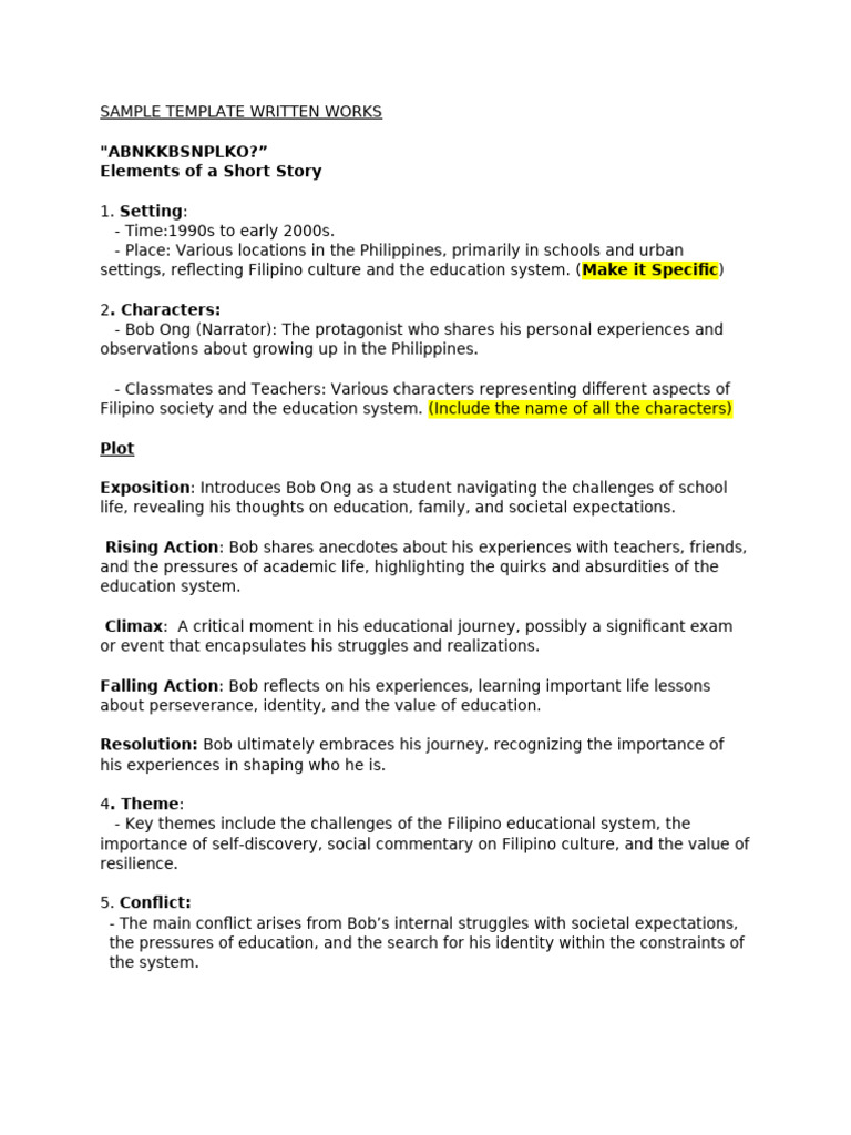 Elements of Bob Ong's ABNKKBSNPLKO | PDF