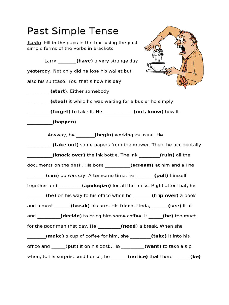 Past Simple Tense Gap-Filling Exercise | PDF