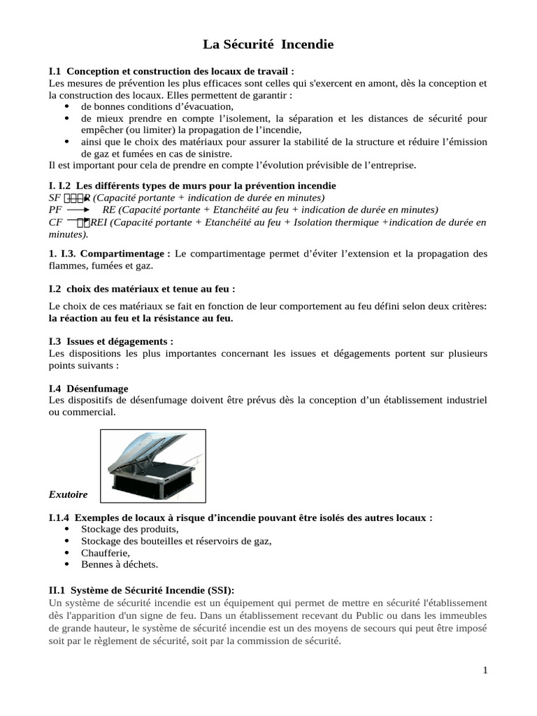Sécurité Incendie : Prévention et Systèmes | PDF | Feu