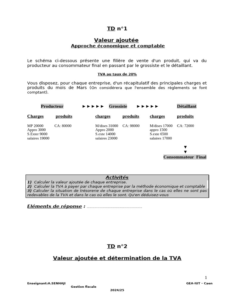 TVA et Valeur Ajoutée 2024 | PDF | Taxe sur la valeur ajoutée | Facture