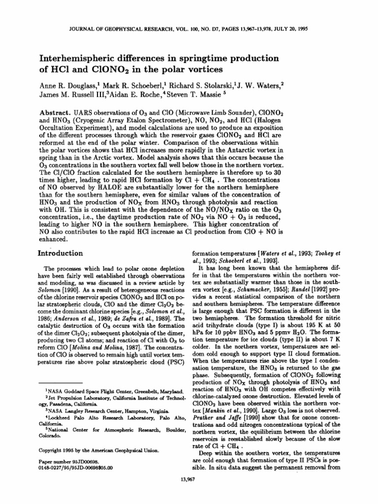 Interhemispheric Differences in Springti | PDF | Vortices | Atmosphere