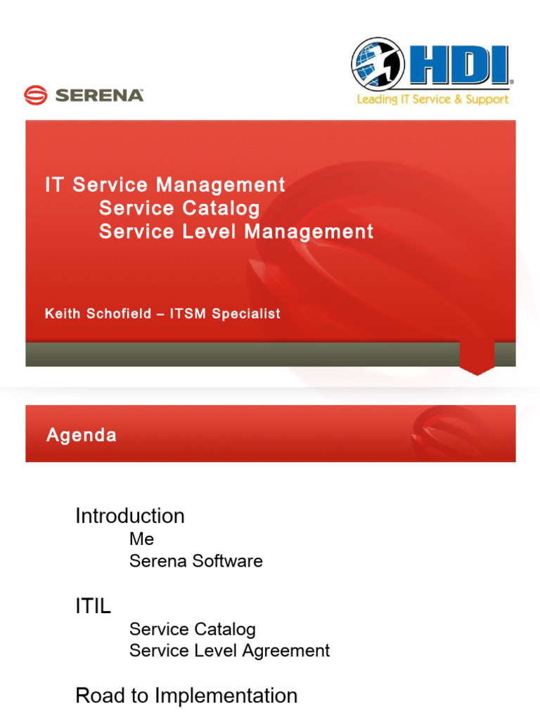 ITIL Service Catalog Overview | PDF | Service Level Agreement ...