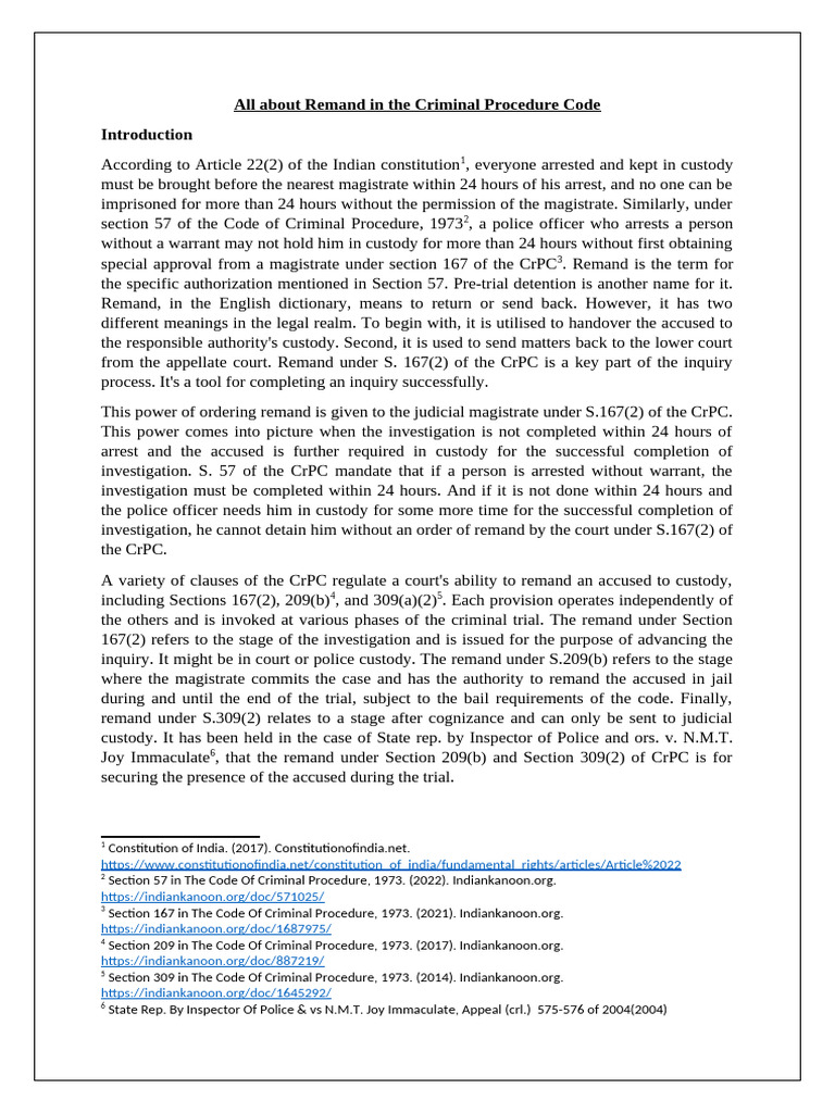 Remand in Law | PDF | Arrest | Arrest Warrant