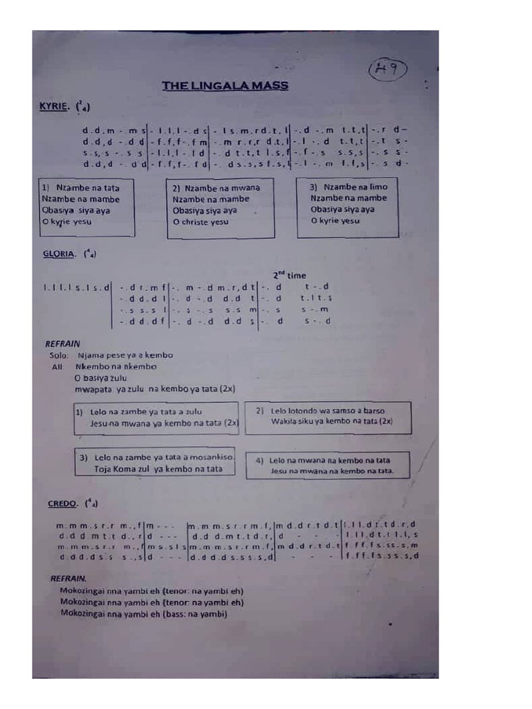 Lingala Mass | PDF