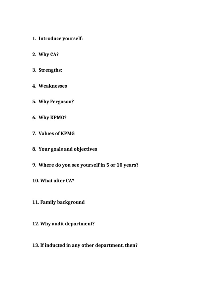 Interview commonly asked questions pdf