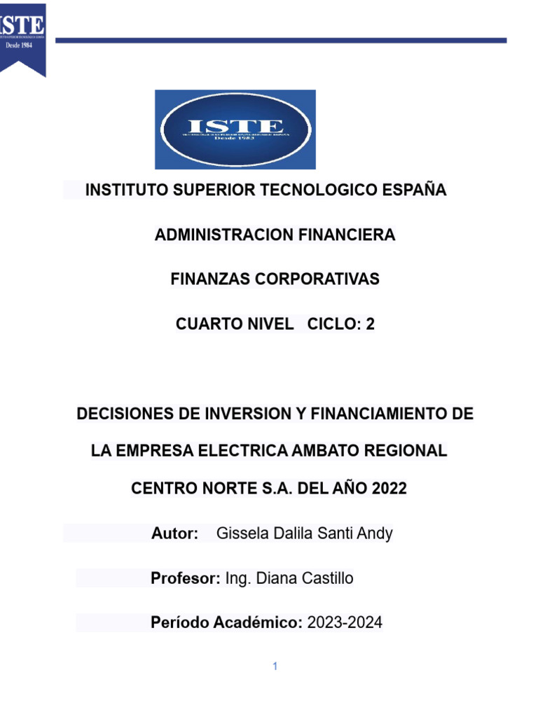 Macroproyecto Finanzas Corporativas | PDF | Sustentabilidad | Business