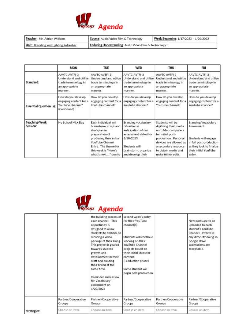 AVTF1+01 17+to+01 20agenda | PDF | Cognition | Learning