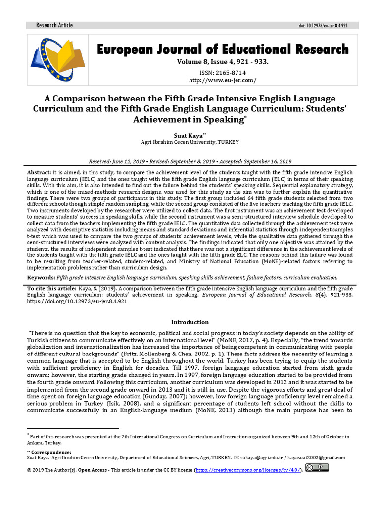 Comparing Fifth Grade English Curricula | PDF | Curriculum | Cognition