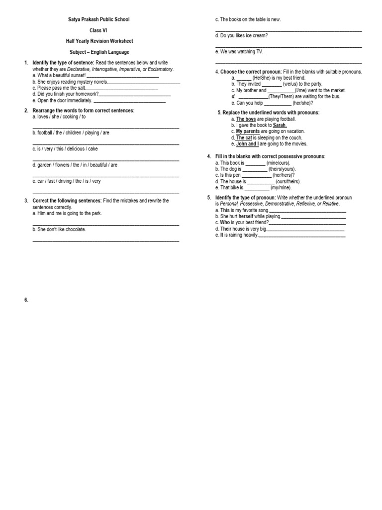 Worksheet 2 | PDF | Pronoun | Linguistic Typology